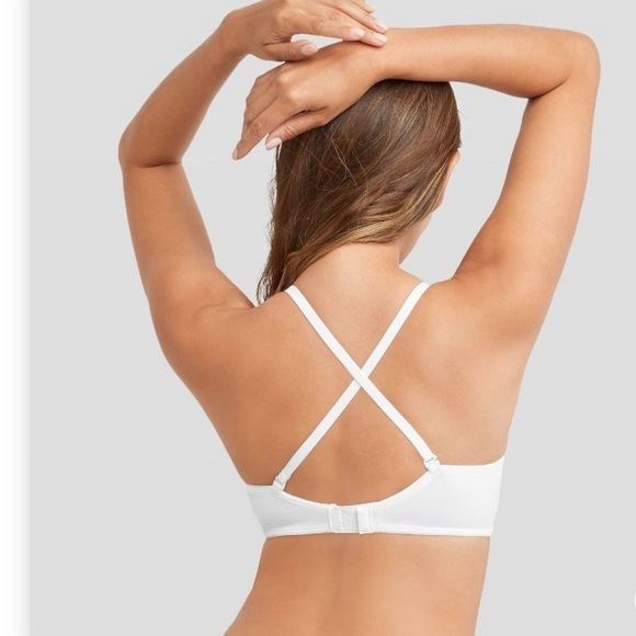 2 MAIDENFORM SELF EXPRESSIONS T-SHIRT BRAS WHITE TAN 36DD - Picture 3 of 11